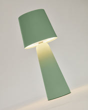 Load image into Gallery viewer, Arenys small outdoor metal table lamp in a turquoise painted finish - image 5
