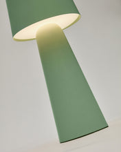 Load image into Gallery viewer, Arenys large outdoor metal table lamp in a turquoise painted finish - image 5