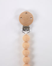 Load image into Gallery viewer, Epiphany dummy and teething ring set in beige silicone and wood - image 4
