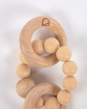 Load image into Gallery viewer, Epiphany dummy and teething ring set in beige silicone and wood - image 5