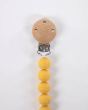 Load image into Gallery viewer, Epiphany dummy and teething ring set in mustard silicone and wood - image 4
