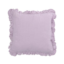 Load image into Gallery viewer, Nacha cotton and linen cushion cover in mauve, 45 x 45 cm
