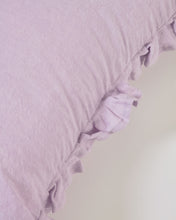 Load image into Gallery viewer, Nacha cotton and linen cushion cover in mauve, 45 x 45 cm - image 2