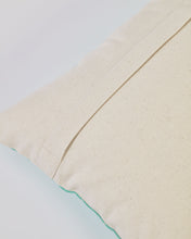 Load image into Gallery viewer, Zale 100% cotton cushion cover in turquoise with white triangles 30 x 50 cm - image 6