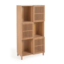 Load image into Gallery viewer, Beyla shelf unit in solid ash wood and ash veneer 84.5 x 170 cm FSC 100%