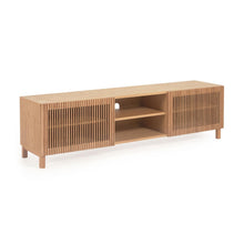 Load image into Gallery viewer, Beyla 2-door TV stand in solid ash wood and ash veneer 180 x 49.5 cm FSC 100%