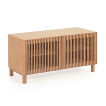 Load image into Gallery viewer, Beyla 2-door shoe rack in solid ash wood and ash veneer 98.5 cm FSC 100%