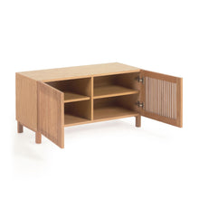 Load image into Gallery viewer, Beyla 2-door shoe rack in solid ash wood and ash veneer 98.5 cm FSC 100% - image 2