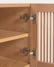 Load image into Gallery viewer, Beyla 2-door shoe rack in solid ash wood and ash veneer 98.5 cm FSC 100% - image 6
