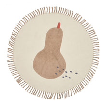 Load image into Gallery viewer, Tamya 100% cotton round rug with brown pear, Ø 120 cm
