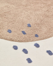 Load image into Gallery viewer, Tamya 100% cotton round rug with brown pear, Ø 120 cm - image 4