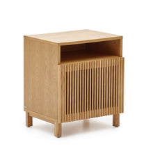 Load image into Gallery viewer, Beyla bedside table in solid ash wood and ash veneer 53 x 62 cm FSC 100%
