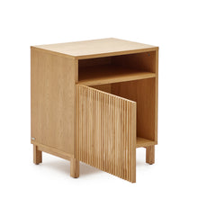 Load image into Gallery viewer, Beyla bedside table in solid ash wood and ash veneer 53 x 62 cm FSC 100% - image 4