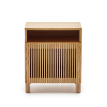 Load image into Gallery viewer, Beyla bedside table in solid ash wood and ash veneer 53 x 62 cm FSC 100% - image 5