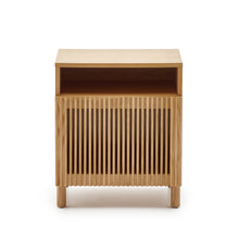 Load image into Gallery viewer, Beyla bedside table in solid ash wood and ash veneer 53 x 62 cm FSC 100% - image 6