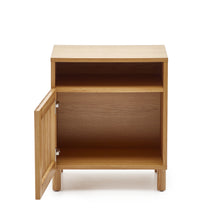 Load image into Gallery viewer, Beyla bedside table in solid ash wood and ash veneer 53 x 62 cm FSC 100% - image 8