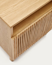 Load image into Gallery viewer, Beyla bedside table in solid ash wood and ash veneer 53 x 62 cm FSC 100% - image 11