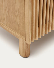 Load image into Gallery viewer, Beyla bedside table in solid ash wood and ash veneer 53 x 62 cm FSC 100% - image 13