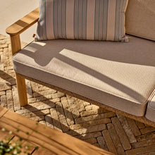 Load image into Gallery viewer, Kew Teak 2 Seater Sofa with Natural Cushions