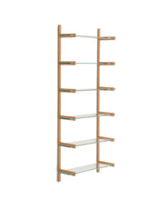 Load image into Gallery viewer, Sitra modular shelf, 6 glass shelves and FSC Mix Credit solid oak wood, 90 cm - image 2