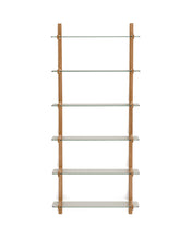 Load image into Gallery viewer, Sitra modular shelf, 6 glass shelves and FSC Mix Credit solid oak wood, 90 cm - image 4
