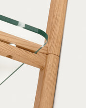 Load image into Gallery viewer, Sitra modular shelf, 6 glass shelves and FSC Mix Credit solid oak wood, 110 cm - image 7