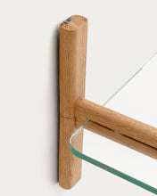 Load image into Gallery viewer, Sitra modular shelf, 6 glass shelves and FSC Mix Credit solid oak wood, 110 cm - image 9