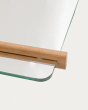 Load image into Gallery viewer, Sitra modular shelf, 3 glass shelves and FSC Mix Credit solid oak wood, 110 cm - image 8