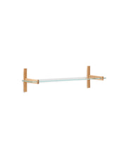 Load image into Gallery viewer, Sitra modular shelf, 1 glass shelf and FSC Mix Credit solid oak wood, 110 cm