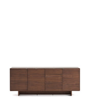 Load image into Gallery viewer, Norlen sideboard with 4 doors and 2 drawers in walnut veneer FSC Mix Credit 194,5 x 78cm