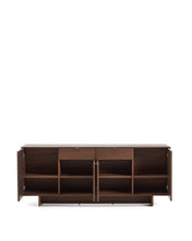 Load image into Gallery viewer, Norlen sideboard with 4 doors and 2 drawers in walnut veneer FSC Mix Credit 194,5 x 78cm - image 3