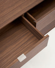 Load image into Gallery viewer, Norlen sideboard with 4 doors and 2 drawers in walnut veneer FSC Mix Credit 194,5 x 78cm - image 12