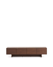Load image into Gallery viewer, Norlen 4-door TV stand in walnut veneer FSC Mix Credit 200 x 46cm