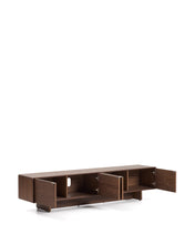 Load image into Gallery viewer, Norlen 4-door TV stand in walnut veneer FSC Mix Credit 200 x 46cm - image 4