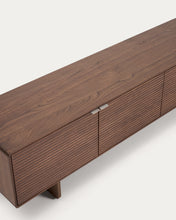 Load image into Gallery viewer, Norlen 4-door TV stand in walnut veneer FSC Mix Credit 200 x 46cm - image 8