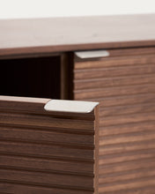 Load image into Gallery viewer, Norlen 4-door TV stand in walnut veneer FSC Mix Credit 200 x 46cm - image 9