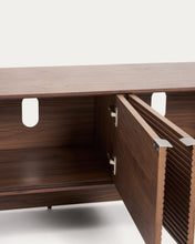 Load image into Gallery viewer, Norlen 4-door TV stand in walnut veneer FSC Mix Credit 200 x 46cm - image 10