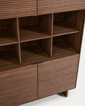 Load image into Gallery viewer, Norlen 4-door tall sideboard in walnut veneer FSC Mix Credit 100 x 163cm - image 10