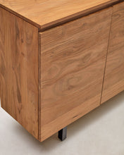 Load image into Gallery viewer, Uxue 4-door TV stand in solid acacia wood with bleached finish 200 x 58cm - image 7