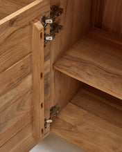 Load image into Gallery viewer, Uxue 4-door sideboard in solid acacia wood with bleached finish 200 x 88cm - image 8