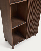 Load image into Gallery viewer, Beyla shelf unit in ash veneer and solid ash wood with walnut finish 84.5 x 170cm FSC 100% - image 7