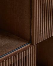 Load image into Gallery viewer, Beyla shelf unit in ash veneer and solid ash wood with walnut finish 84.5 x 170cm FSC 100% - image 9