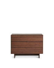 Load image into Gallery viewer, Norlen 3-drawer chest of drawers in walnut veneer FSC Mix Credit 101 x 75cm