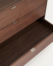 Load image into Gallery viewer, Norlen 3-drawer chest of drawers in walnut veneer FSC Mix Credit 101 x 75cm - image 5