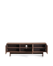 Load image into Gallery viewer, Norlen 3-door TV stand in walnut veneer FSC Mix Credit 150 x 40cm - image 2