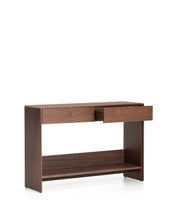 Load image into Gallery viewer, Norlen sideboard with 2 drawers and shelf in walnut veneer FSC Mix Credit 120 x 81cm - image 3