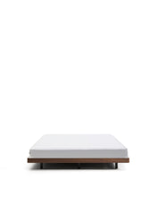 Load image into Gallery viewer, Norlen bed base in walnut veneer with dark finish for 160 x 200cm mattress FSC Mix Credit