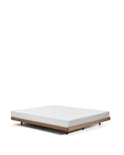 Load image into Gallery viewer, Norlen bed base in walnut veneer with dark finish for 160 x 200cm mattress FSC Mix Credit - image 2