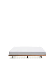Load image into Gallery viewer, Norlen bed base in walnut veneer with dark finish for 160 x 200cm mattress FSC Mix Credit - image 3
