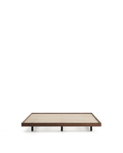 Load image into Gallery viewer, Norlen bed base in walnut veneer with dark finish for 160 x 200cm mattress FSC Mix Credit - image 5
